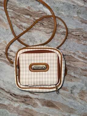 Vintage Pacific Connections Plaid Crossbody Mini Bag
